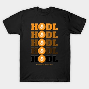 HODL 5 Stack Tower Bitcoin Logo T-Shirt